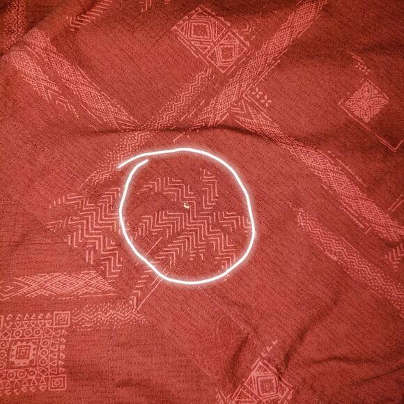 Vtg Pierre Cardin XL Hawaiian Shirt Y2K Palm Jacquard, Burgundy Gold Resortwear - Picture 7 of 7